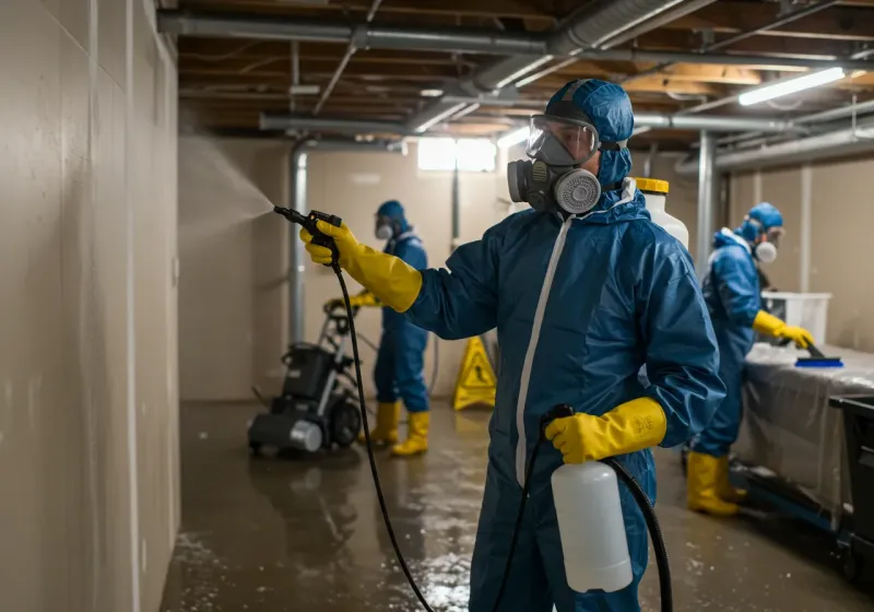 Basement Sanitization and Antimicrobial Treatment process in Mecklenburg County, NC