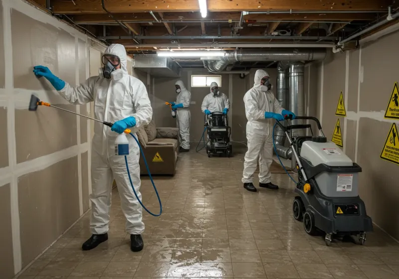 Basement Moisture Removal and Structural Drying process in Mecklenburg County, NC